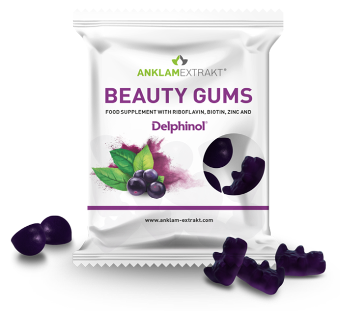 Product concept: food supplement Beauty Gums